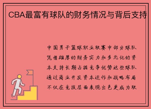 CBA最富有球队的财务情况与背后支持